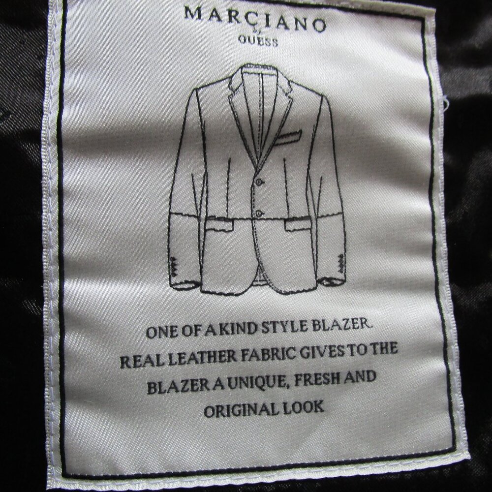 Marciano by Guess New Black Leather Blazer Size M / 52 - Picture 6 of 6